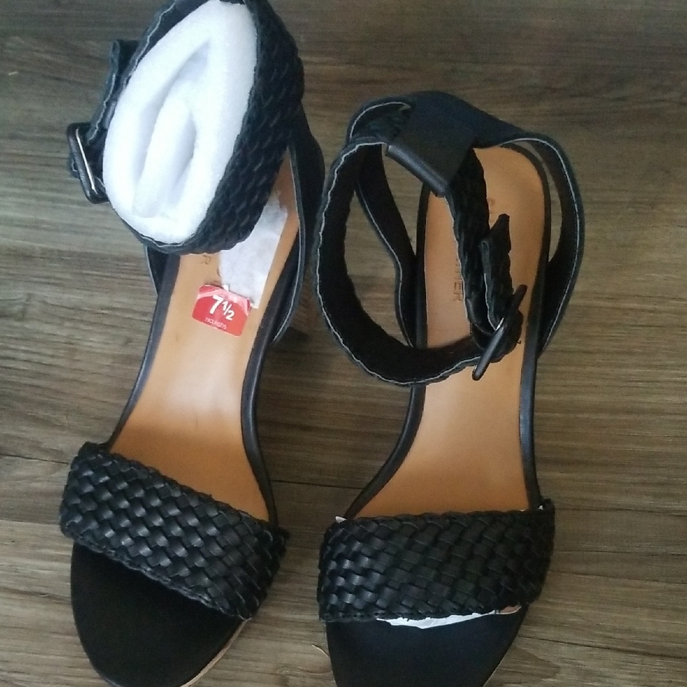 Sun + Stone Black Braided Sandals